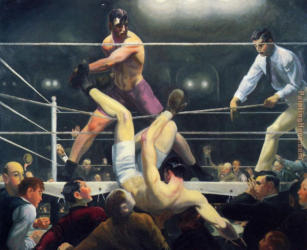 Dempsey and Firpo painting - George Bellows Dempsey and Firpo art painting